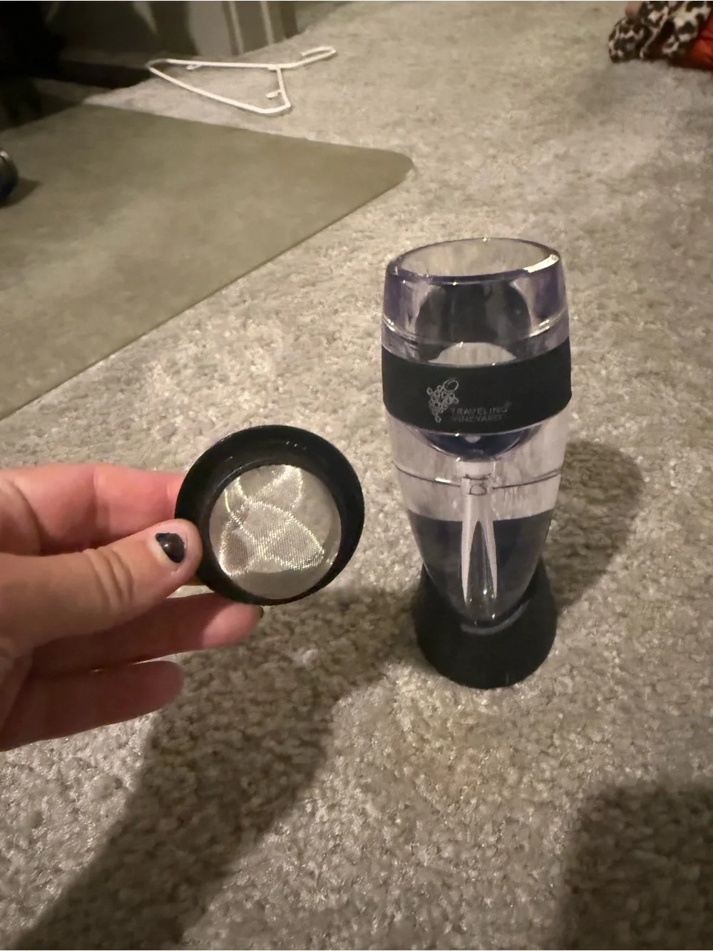 Black and Clear Wine Aerator Pourer